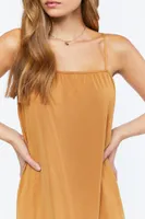 Women's Cutout Midi Cami Dress in Brown Sugar Large