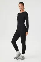 Women's Active Seamless Scoop-Back Jumpsuit Black