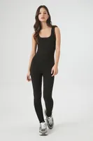 Women's Ribbed Scoop-Neck Jumpsuit