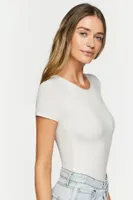 Women's Short-Sleeve Bodysuit in Vanilla Small