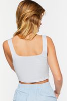 Women's Cropped Tank Top in Misty Blue, XXL