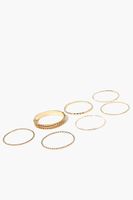 Women's Twisted Bangle Bracelet Set in Gold, M/L