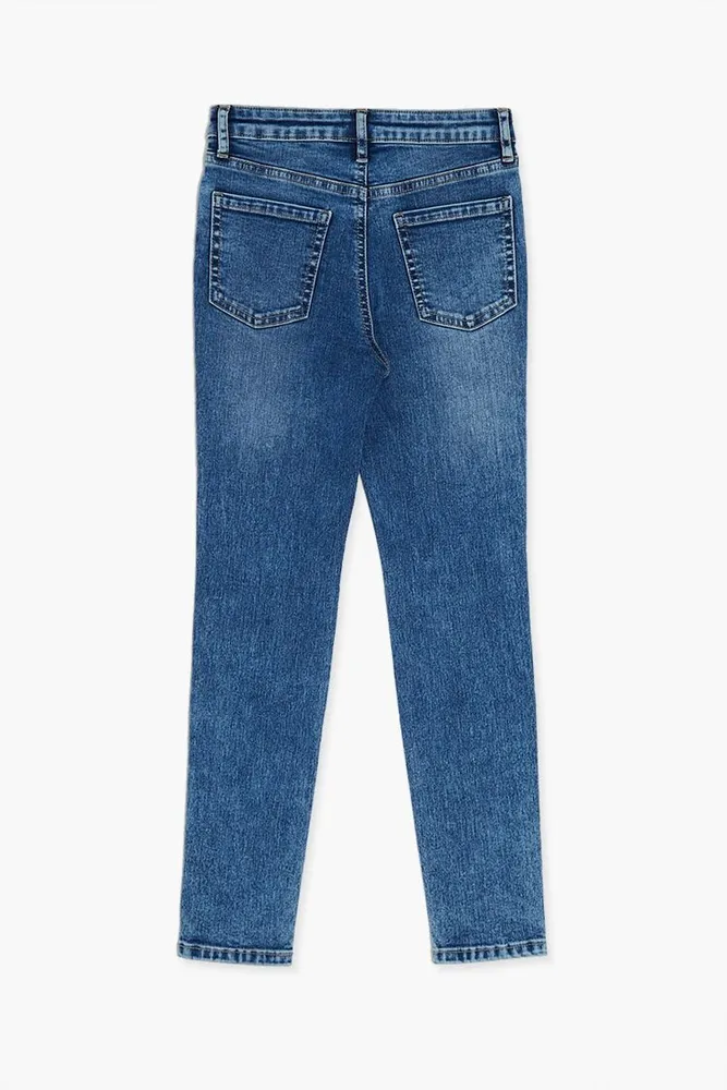 Girls Mid-Rise Skinny Jeans (Kids) Medium Denim,