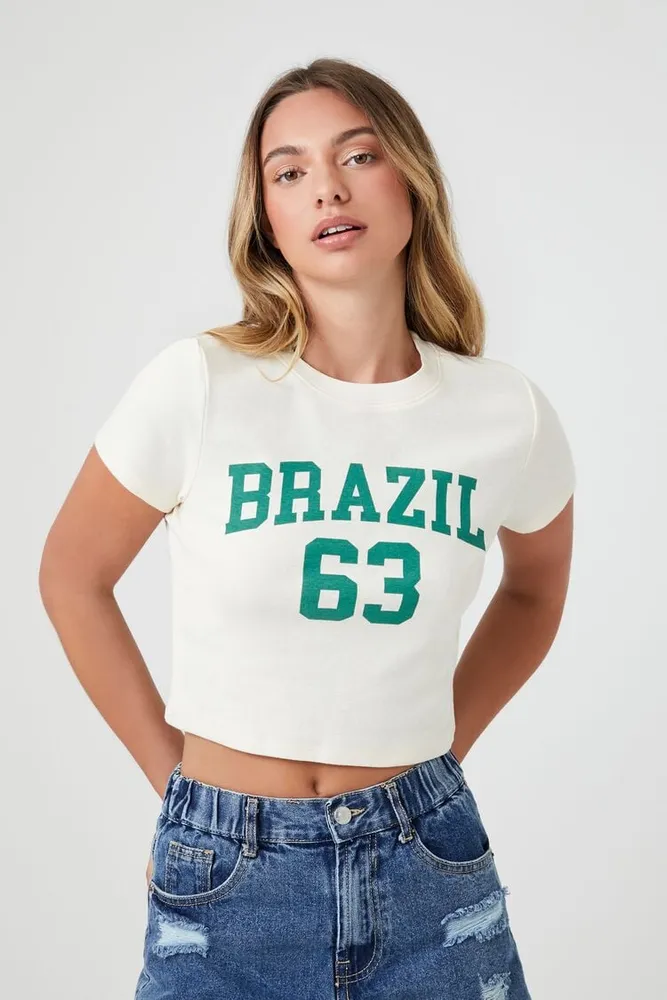 T-Shirt Cropped Brazil