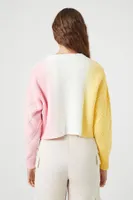 Women's Gradient Drop-Sleeve Sweater in Pink Small