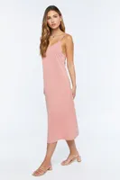 Women's V-Neck Midi Cami Dress Rose