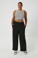 Women's French Terry Pants in Black, 3X