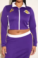 Women's Los Angeles Lakers Jacket in Purple, 1X