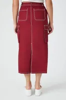 Women's Twill Cargo Midi Skirt