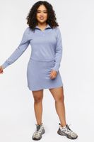 Women's Half-Zip Top in Blue Mirage, 1X