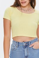 Women's Cropped Cotton T-Shirt in Mimosa Medium