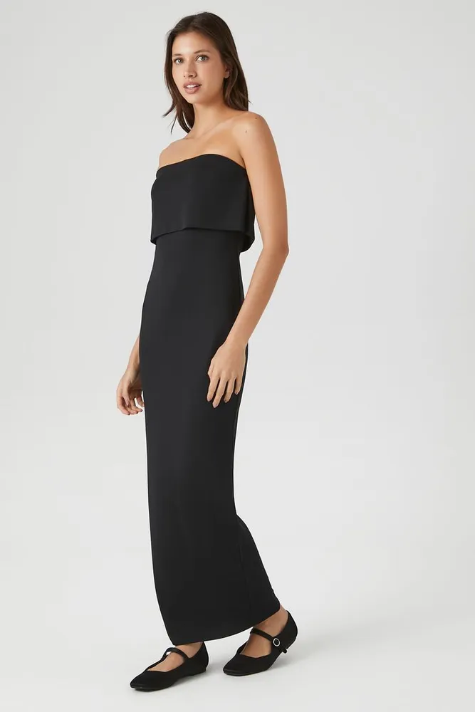 Women's Flounce Midi Tube Dress