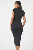 Women's Turtleneck Bodycon Contour Midi Dress