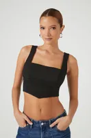 Women's Corset Crop Top in Black Small