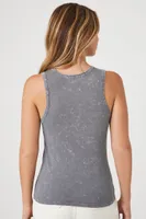 Women's Mineral Wash Tank Top in Charcoal Small