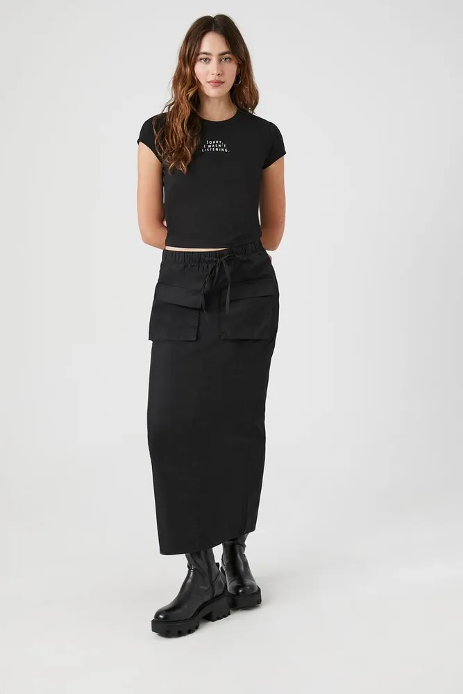 Women's Cargo Midi Skirt Small