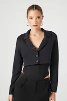 Women's Notched Cropped Blazer