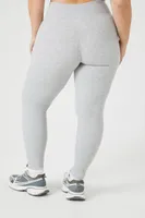 Women's Active Seamless Leggings in Heather Grey, 2X