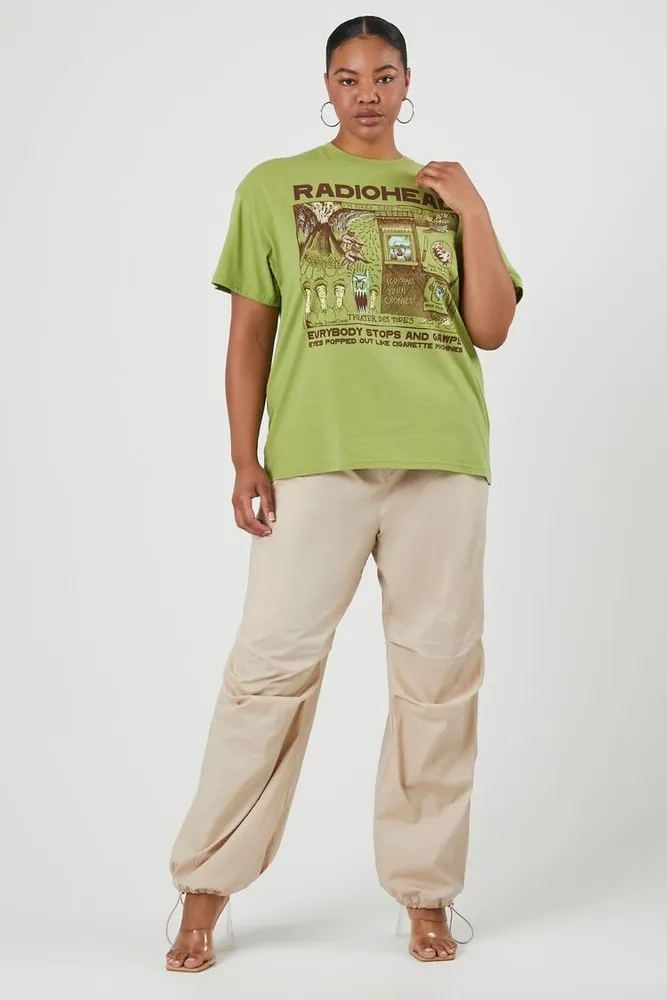 Women's Radiohead Graphic T-Shirt in Green, 2X