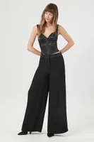 Women's Wide-Leg Ankle Trousers in Black Small