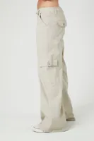 Women's Mid-Rise Cargo Pants in Beige Large