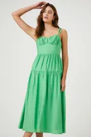 Women's Sweetheart Midi Dress in Green, XS
