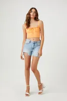 Women's Shirred Crop Top