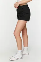 Women's Twill Mid-Rise Cuffed Shorts