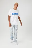 Men New York Graphic Tee in White, XXL