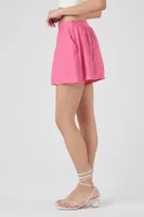 Women's High-Rise Pull-On Shorts in Pink Small