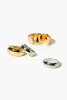 Women's Abstract Ring Set in Gold/Silver, 6