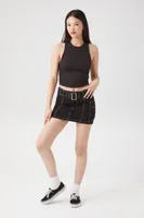 Women's Ruched Cropped Tank Top