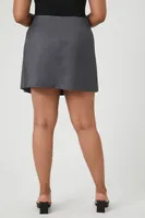 Women's Pleated A-Line Mini Skirt Grey,