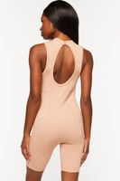 Women's Seamless Sleeveless Romper in Nude Pink, S/M