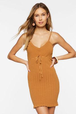 Women's Ribbed Cami Mini Sweater Dress