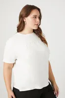 Women's New York Puff Graphic T-Shirt Cream,