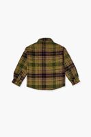 Kids Plaid Shacket (Girls + Boys) in Green, 9/10