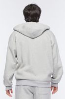 Men Fleece Zip-Up Hoodie in Heather Grey Medium