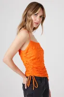 Women's Asymmetrical Drawstring Cami Sunset