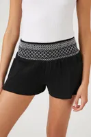 Women's Smocked Textured Shorts