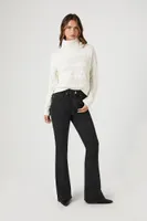 Women's Mid-Rise Flare Jeans Black,