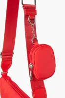 Women's Triangular Crossbody Bag in Red