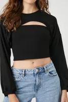 Women's Cropped Cami & Shrug Set