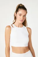 Women's Cutout Ribbed Knit Sports Bra