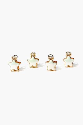 Star Claw Hair Clip Set in Gold/White