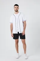 Men Drawstring Mid-Rise Shorts Black