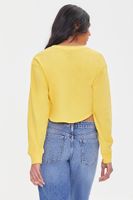 Women's Cropped Crew Top in Yellow Small