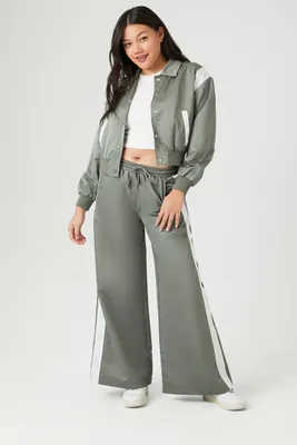 Women's Side-Striped Wide-Leg Pants