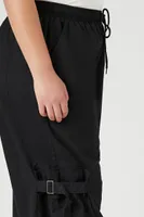 Women's Twill Utility Cargo Pants in Black, 0X