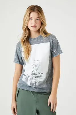 Women's Mineral Wash ODB Graphic T-Shirt in Grey Medium